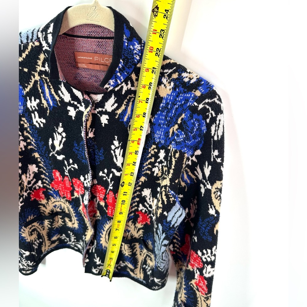 Anthropologie Pilcro Debra Sweater Jacket Cardigan Womens Small Cropped Boho - Picture 9 of 10